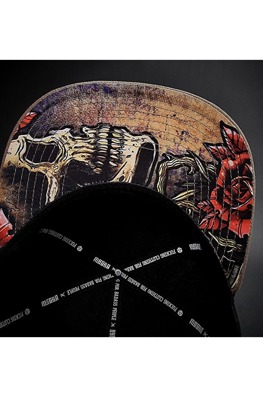 Casquette Hyraw skull and roses