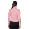 Tricot col roulé rose rétro