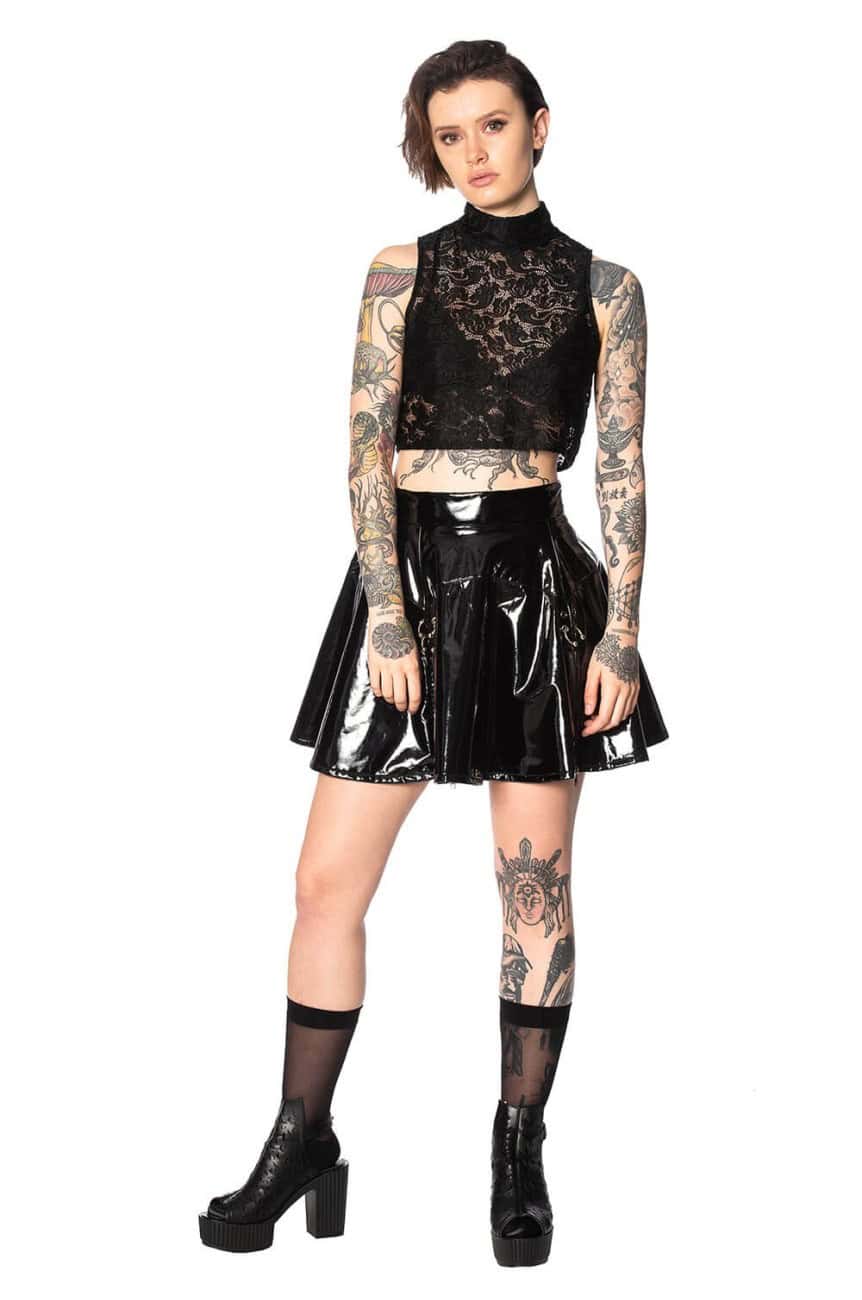 Crop top en dentelle
