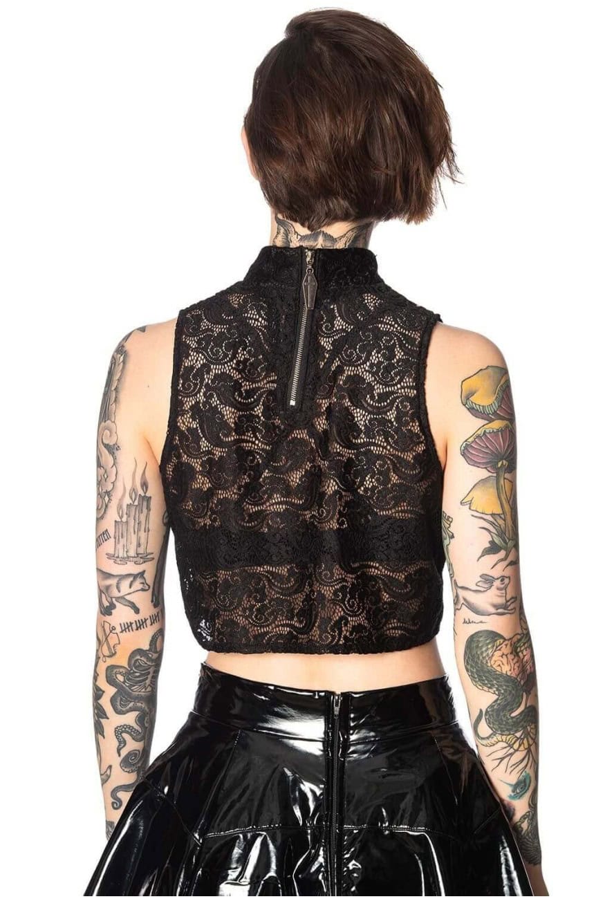 Crop top gothique