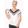 Haut sailor décolleté en V