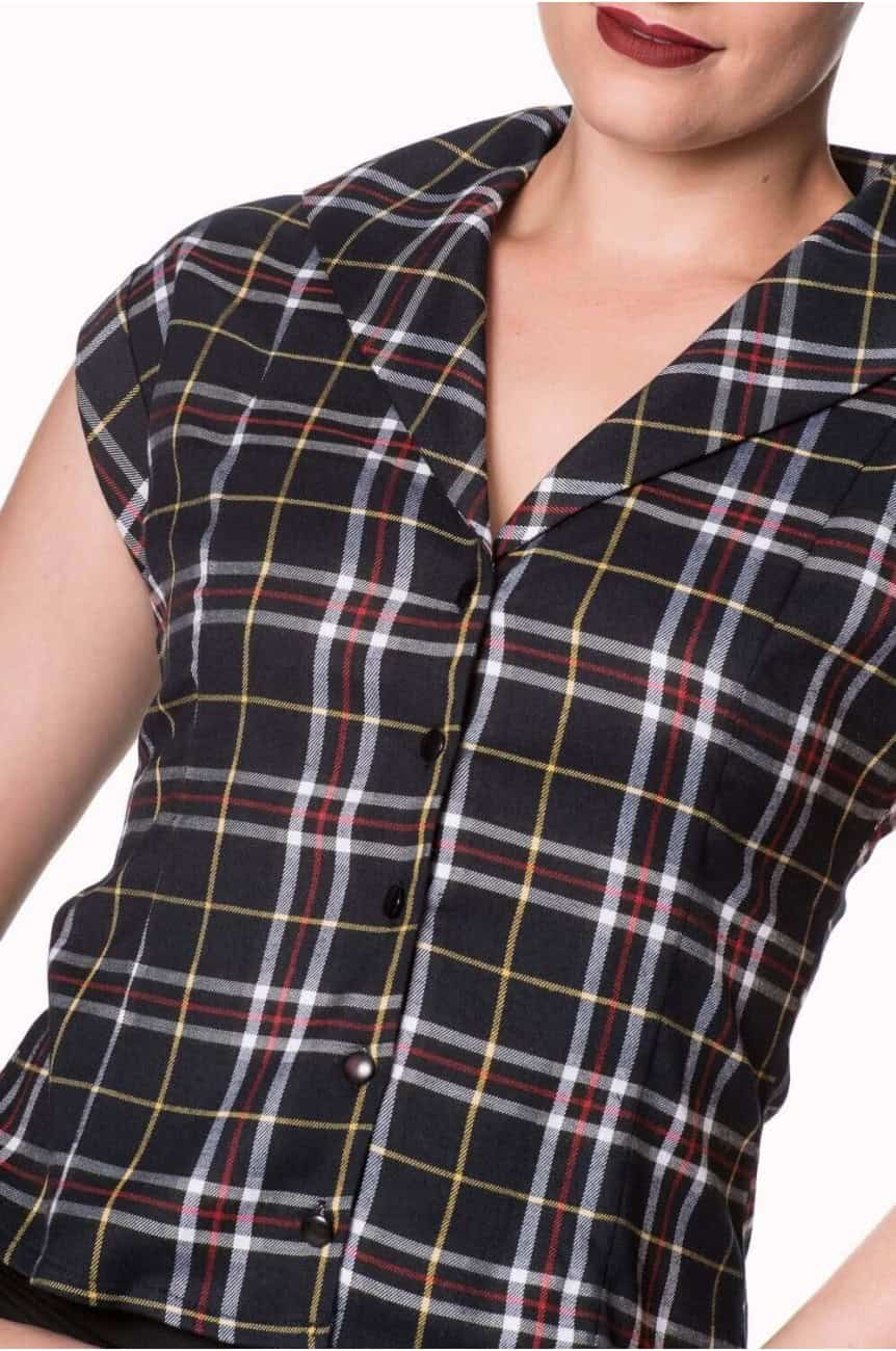 Robe LMV "La Mode Est à Vous" - Taille 34/36 - Noir Tartan - Manches Longues - Neuve Sans étiquettes