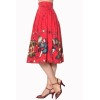 Jupe rouge motif places