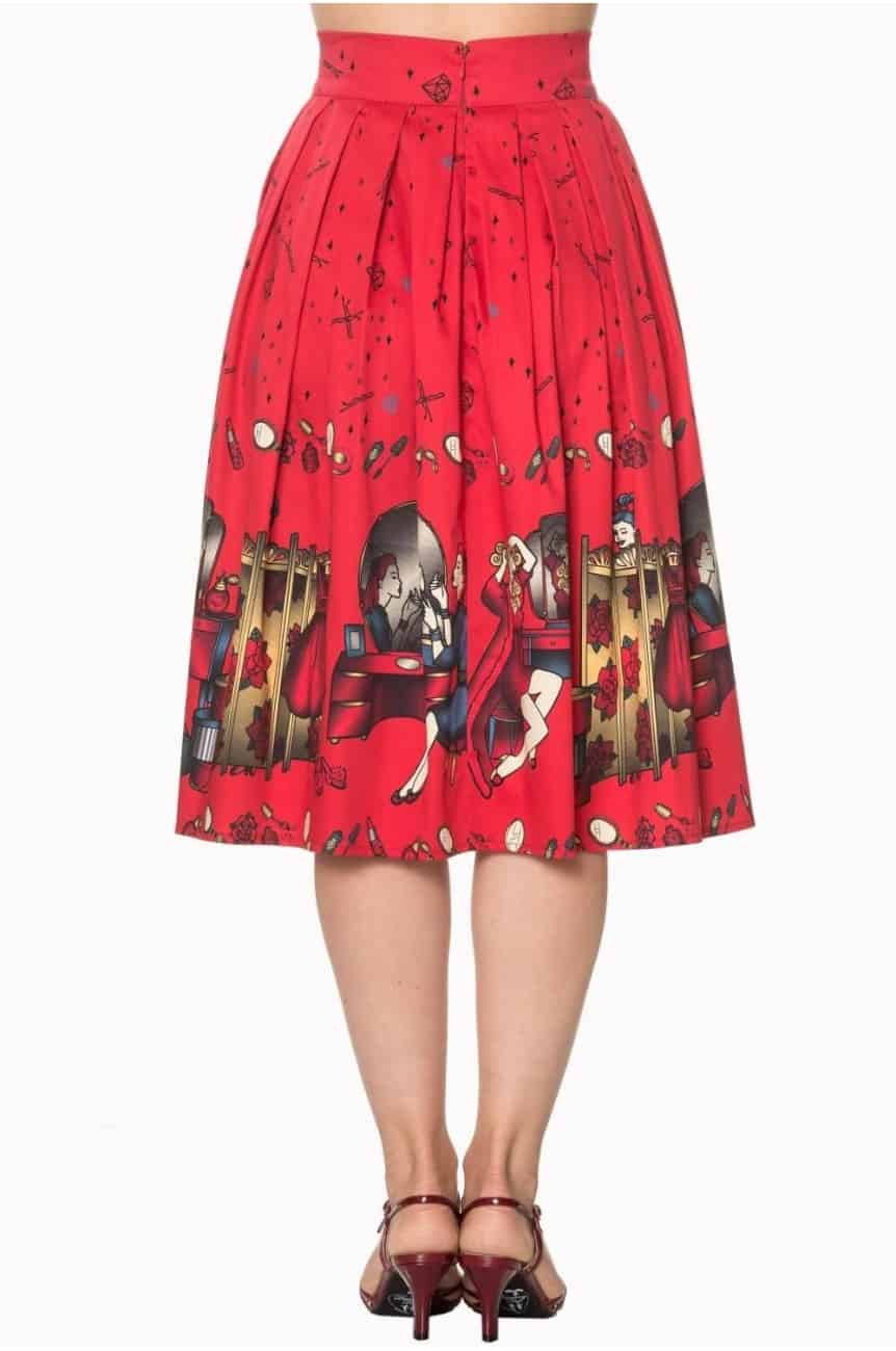 Jupe rouge pin-up