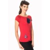 Top vintage rouge