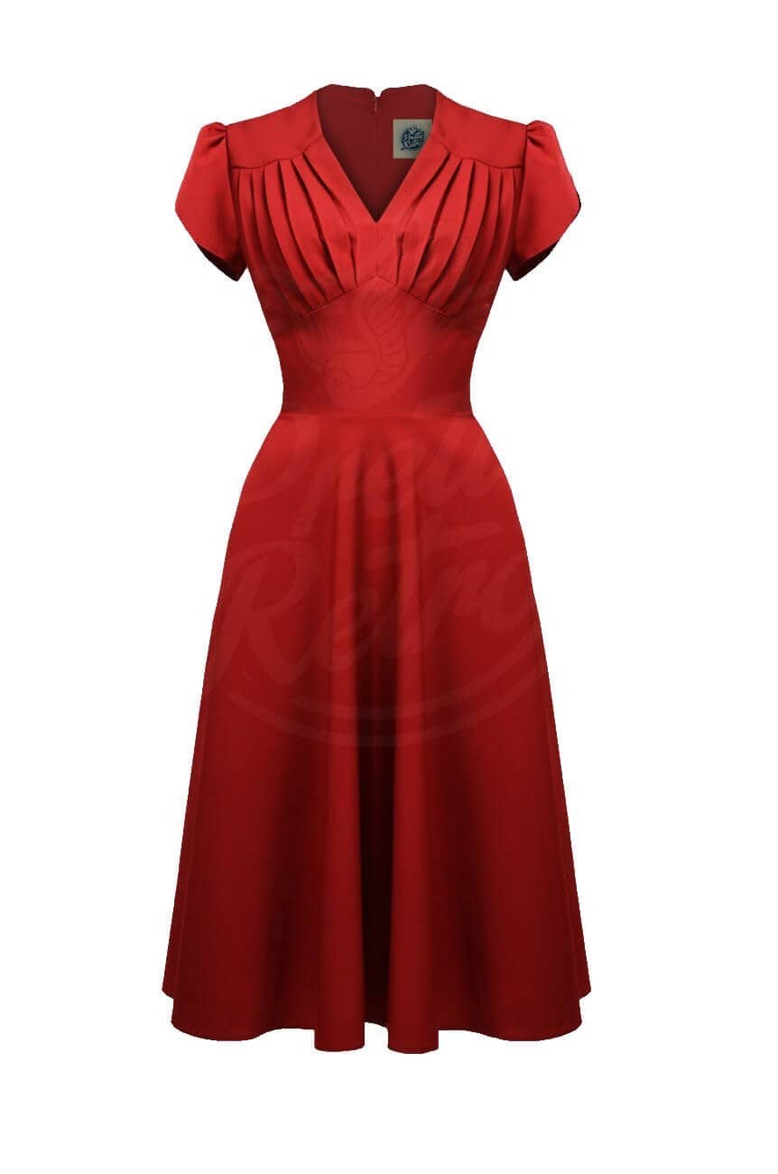 Robe rétro swing rouge année40