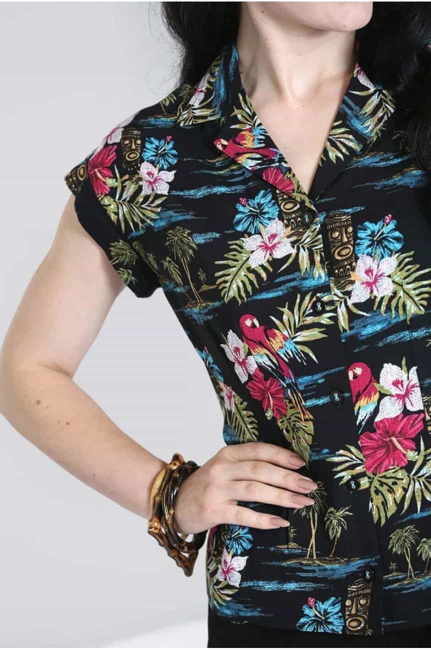 Chemise imprimé tropical 
