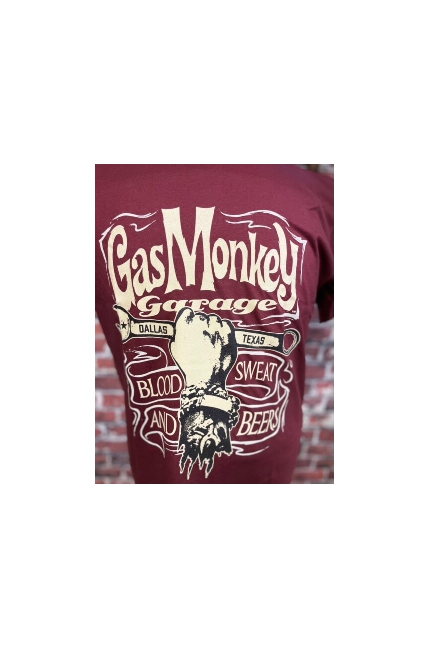 Tee shirt bordeaux Gas monkey garage
