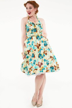 Robe année50 tropical