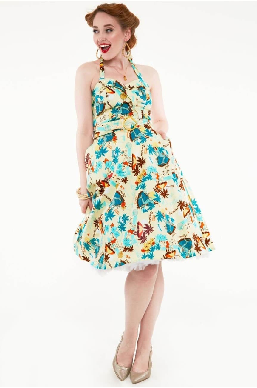 Robe année50 tropical