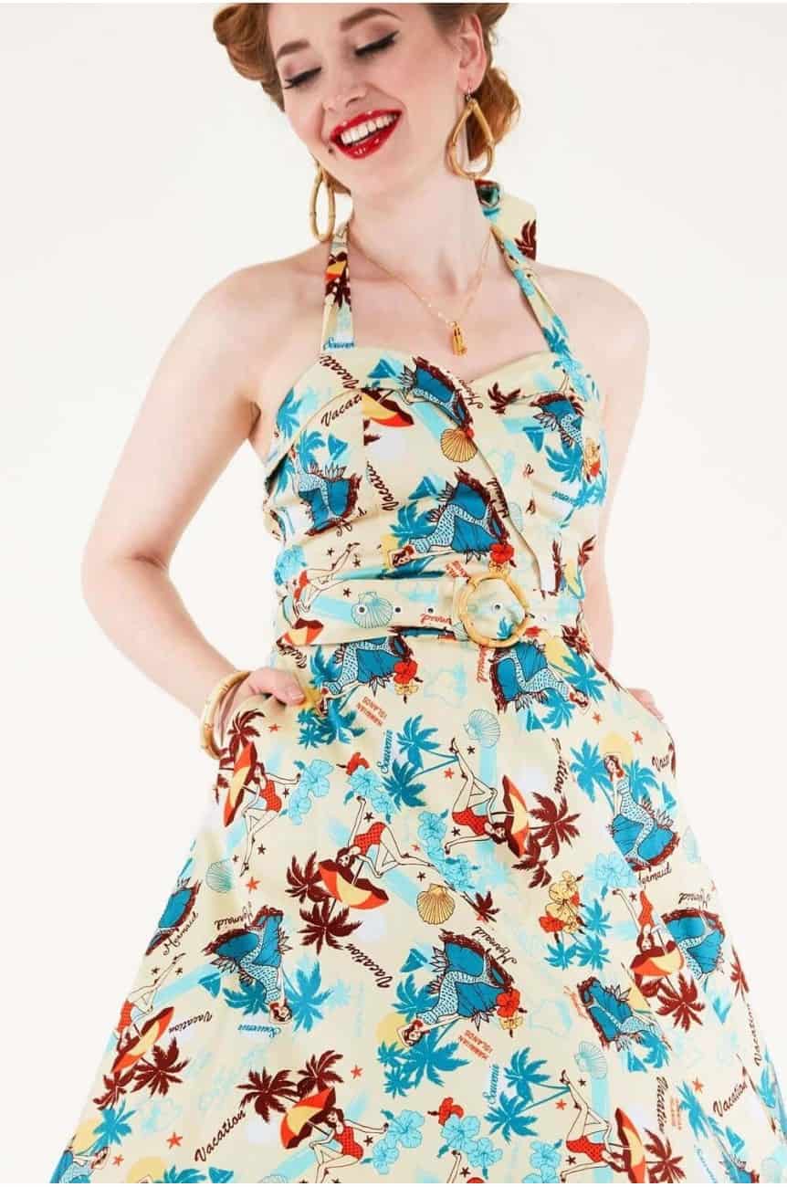 Robe année50 tropical