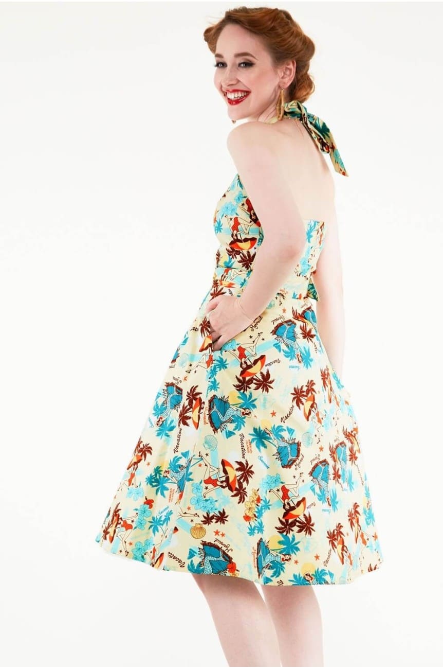 Robe année50 tropical