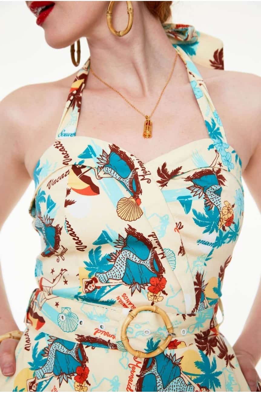Robe année50 tropical