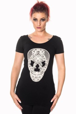 Tee shirt femme tete de mort