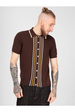 Cardigan marron retro