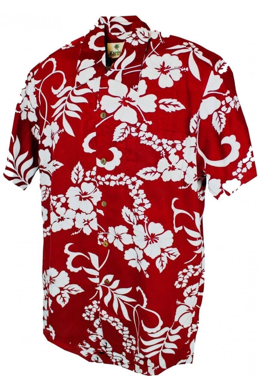 Chemise hawaïenne rouge enfant
