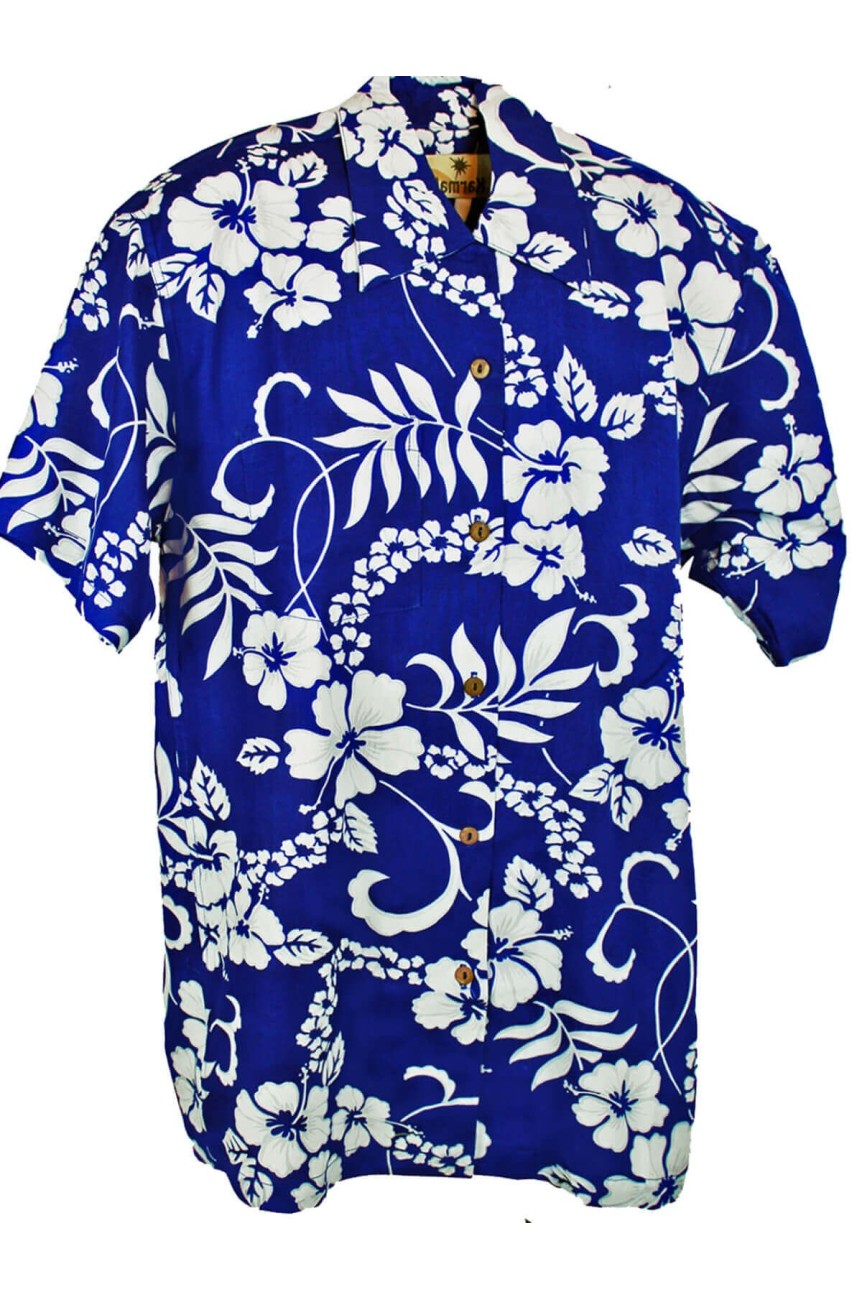 Chemise hawaïenne garçon bleue