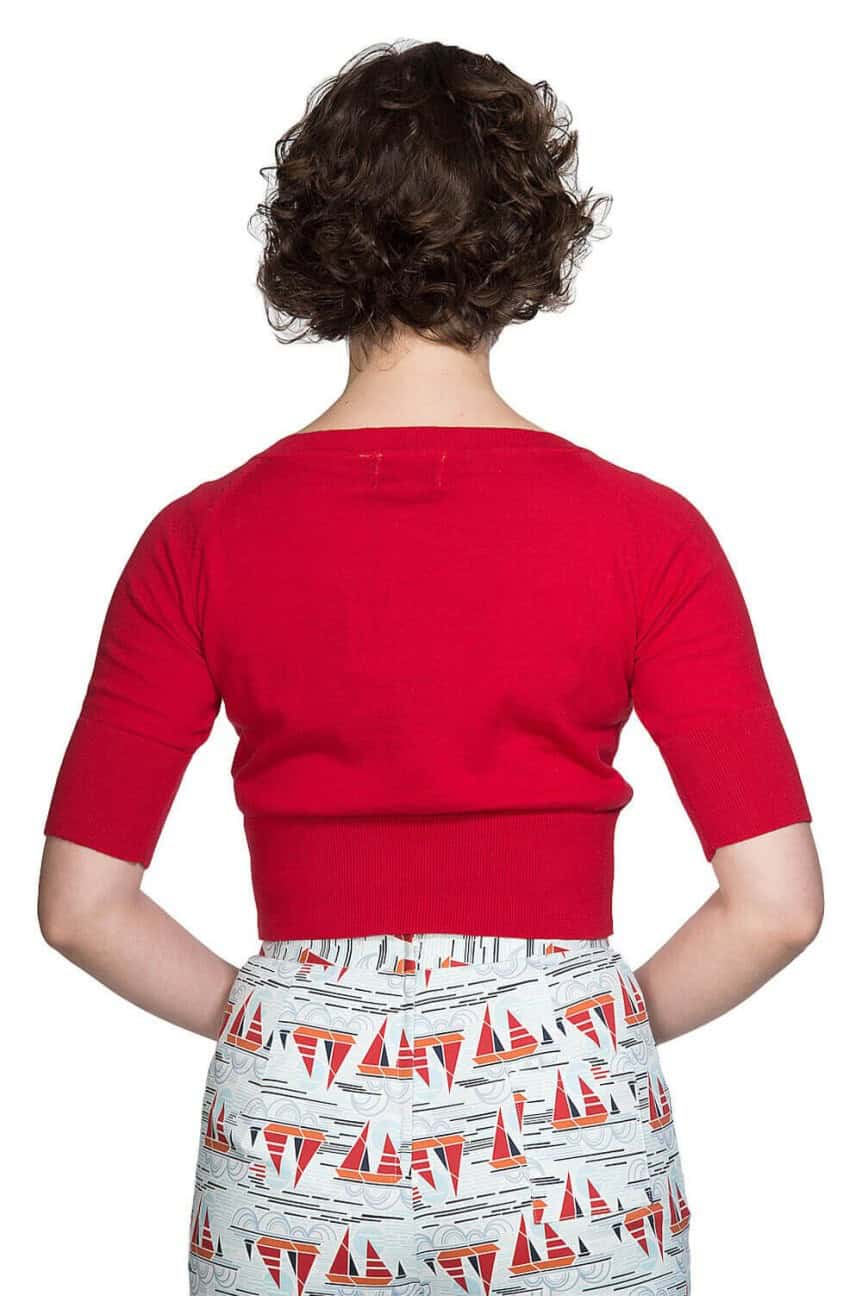 Cardigan rouge court