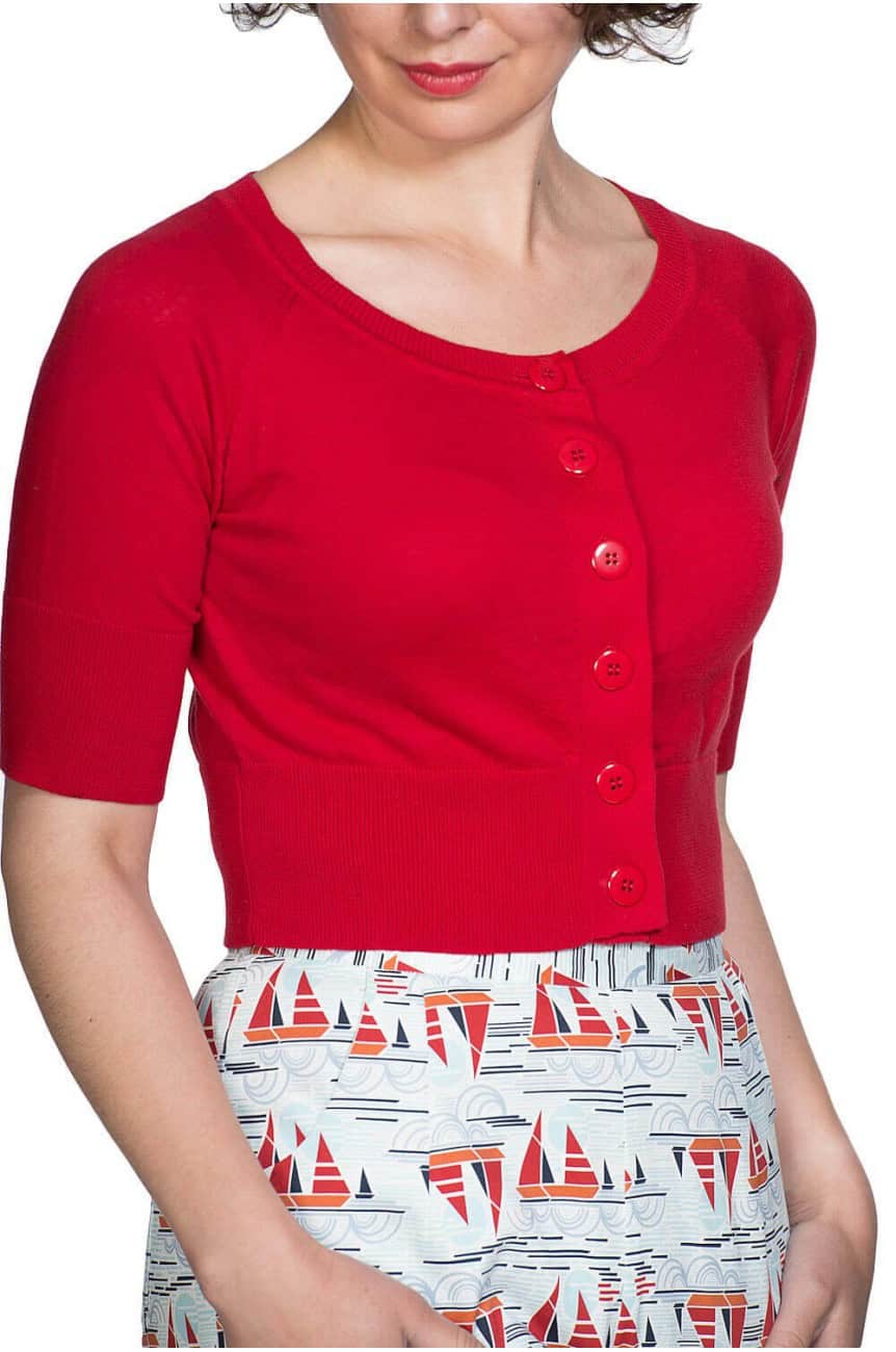 Cardigan rouge court