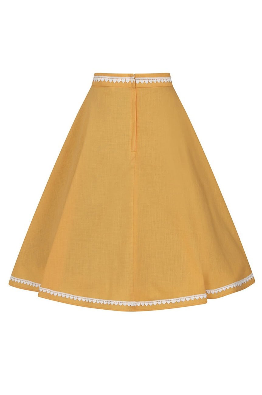 jupe retro swing orange Collectif clothing