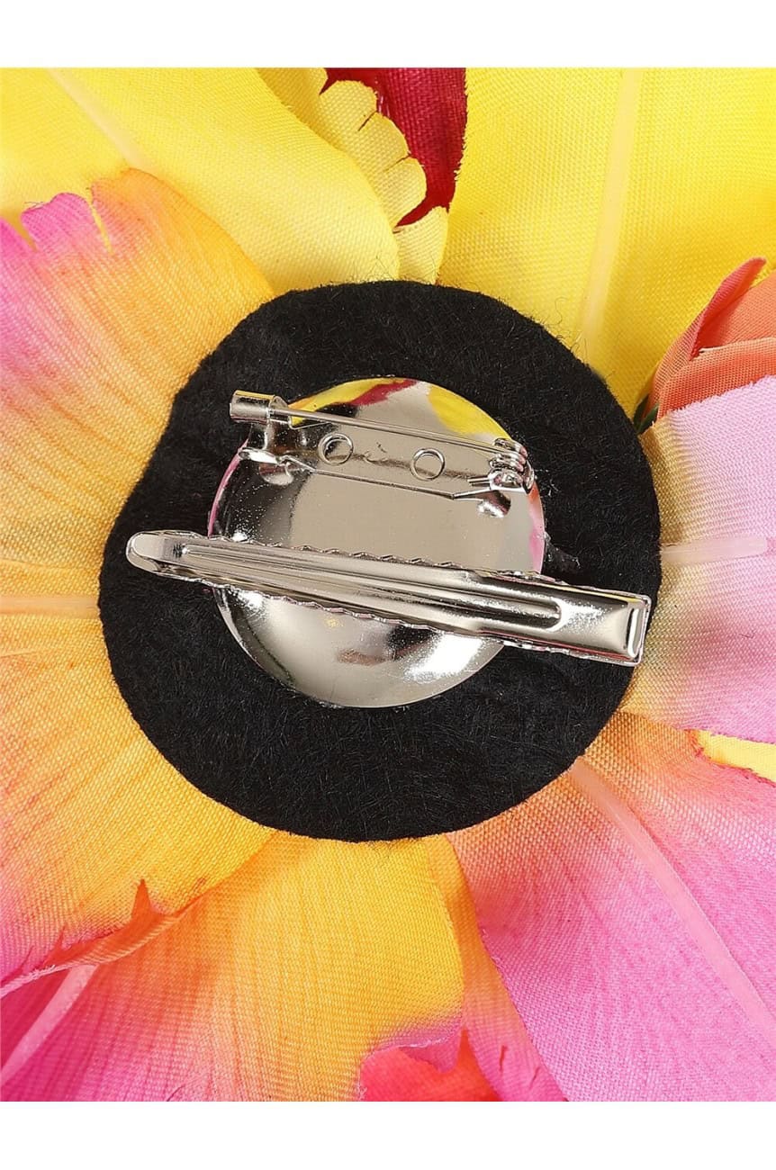 Barrette fleur tropicale grand modèle