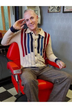 Cardigan rétro homme