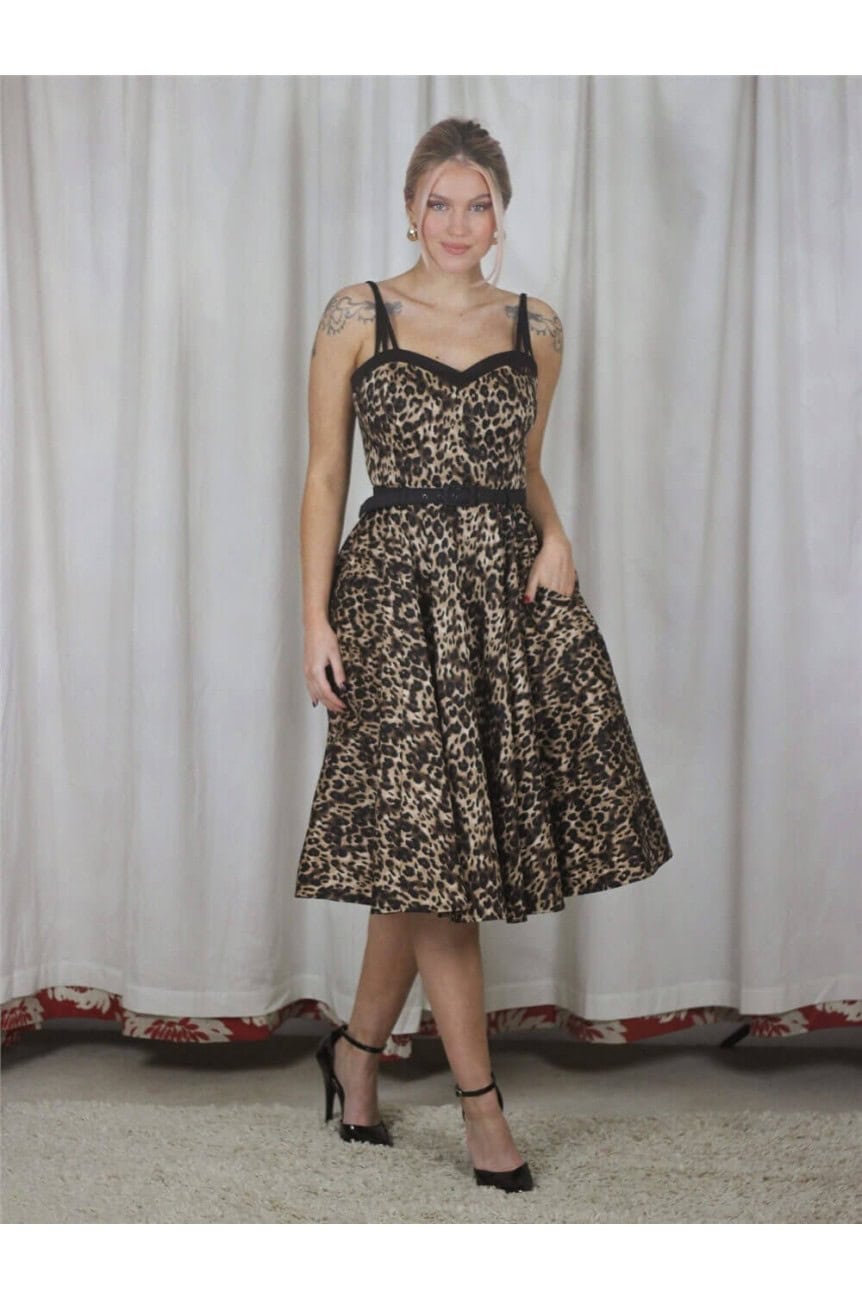 Robe rockabilly leopard