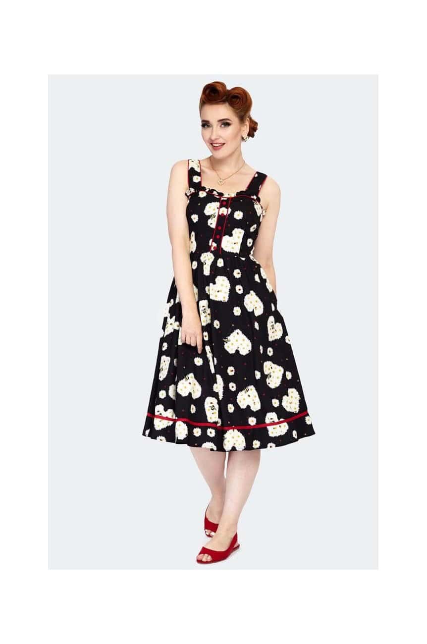 Robe a bretelles rétro noire