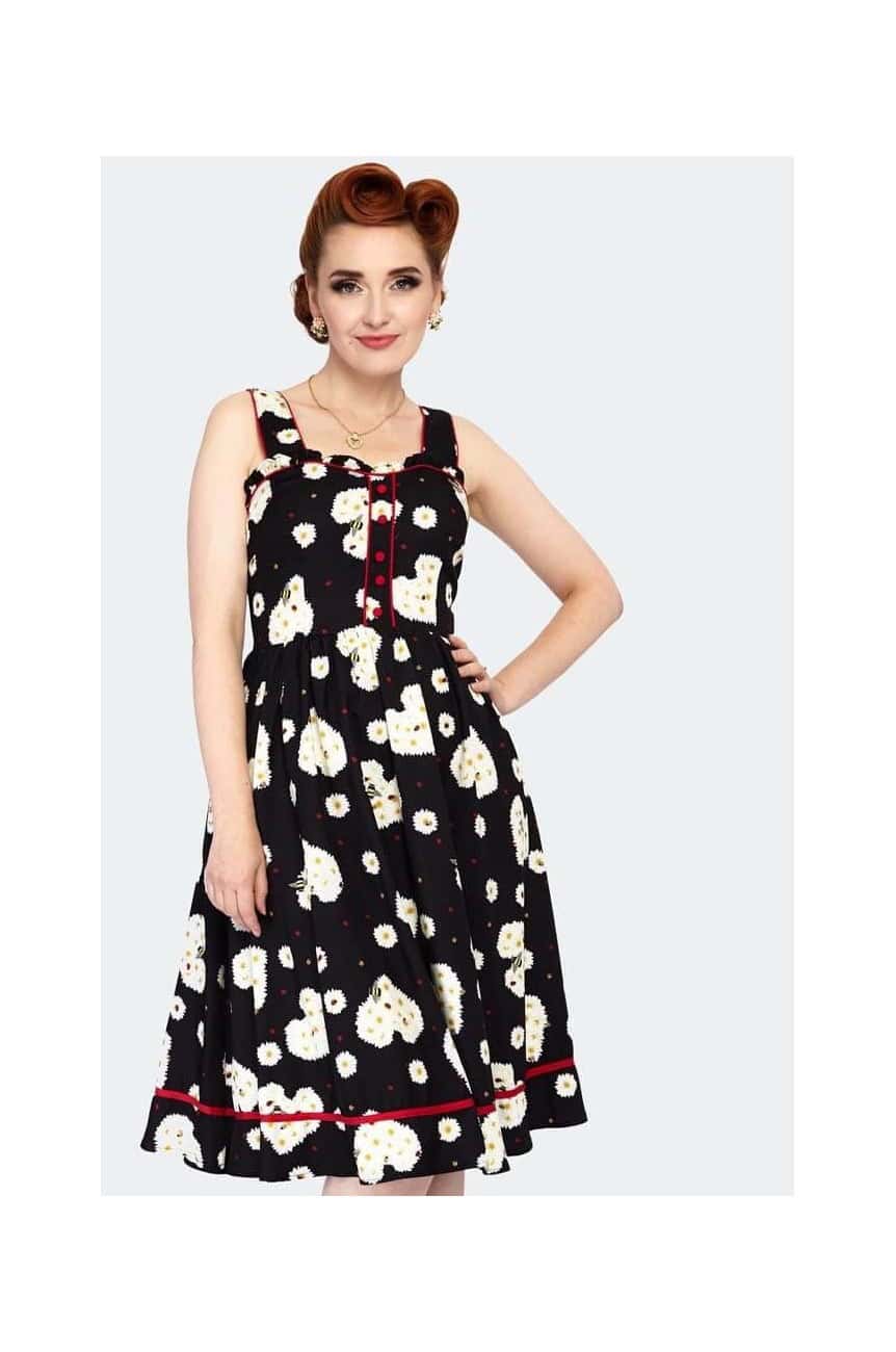 Robe a bretelles rétro noire