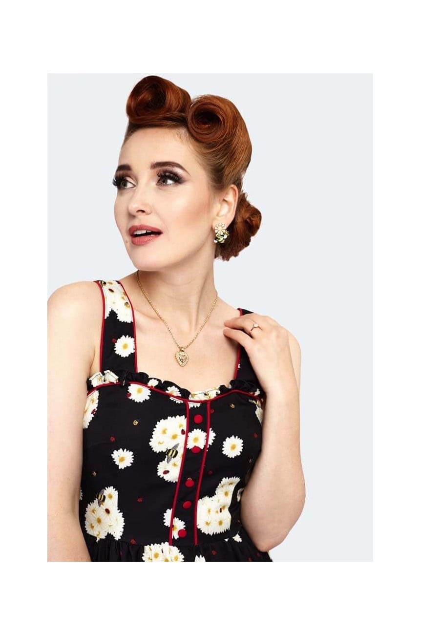 Robe a bretelles rétro noire