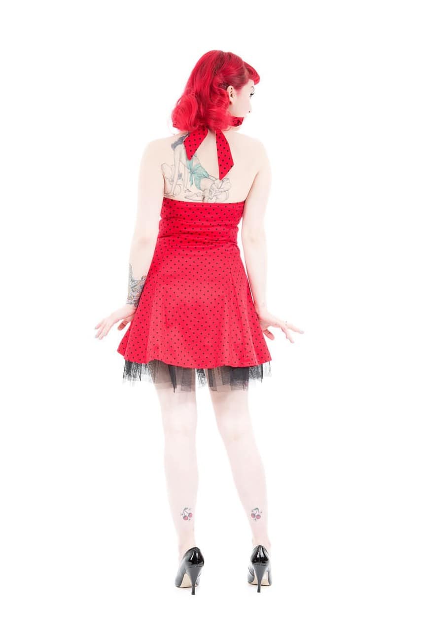 Robe courte à pois