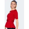 Top vintage rouge avec ceinture