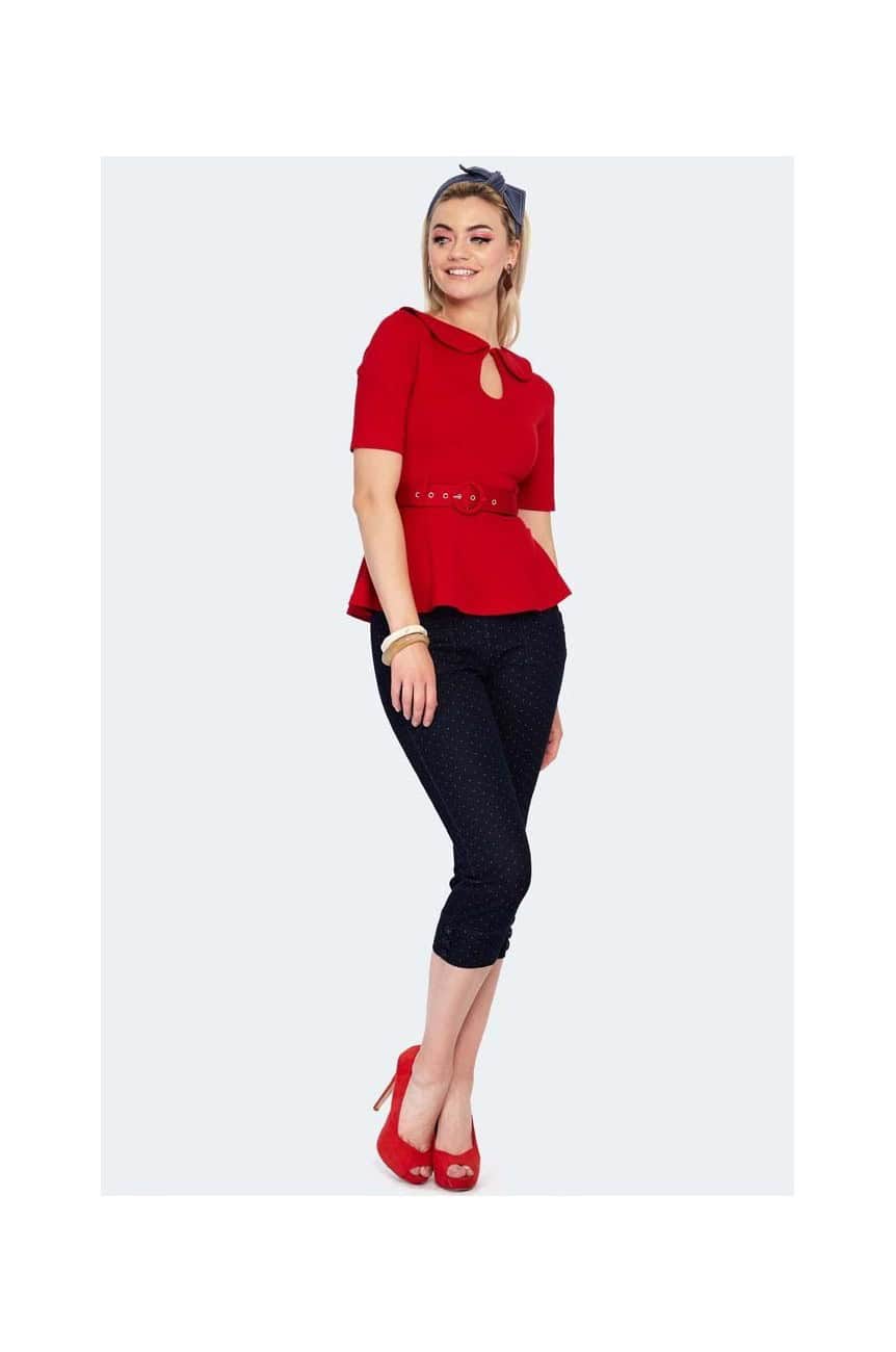 Top vintage Vixen rouge