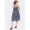 Robe annees 50 vichy noir
