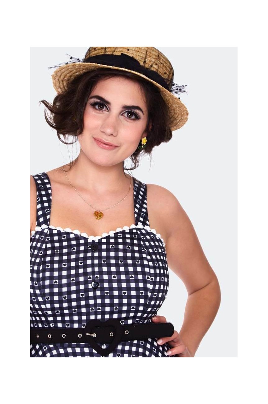Robe rockabilly vichy noir