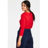Haut rouge manches 3/4