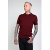 Polo tricot bordeaux