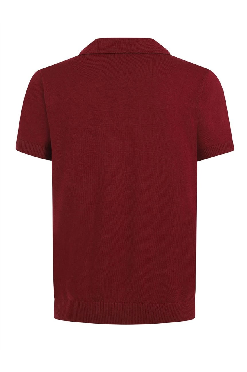 Polo tricot bordeaux