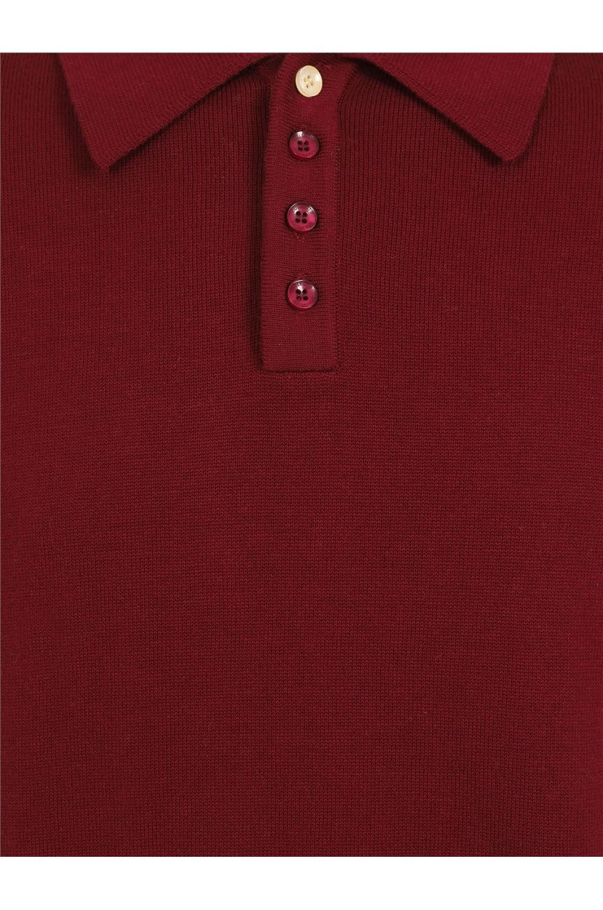 Polo tricot bordeaux