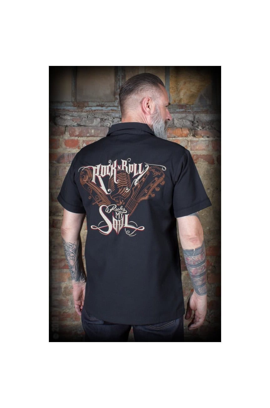 Chemise rock'n roll brodée
