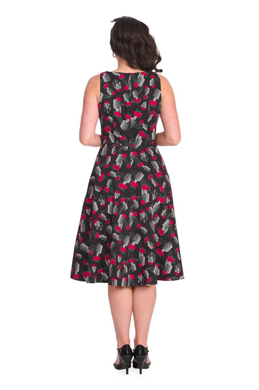 Robe corolle micros tete de mort