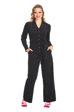 Combinaison en velours noir
