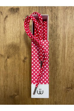 Lacet rouge a pois
