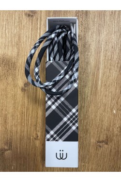 Lacet écossais noir et blanc