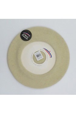 Béret écru en laine