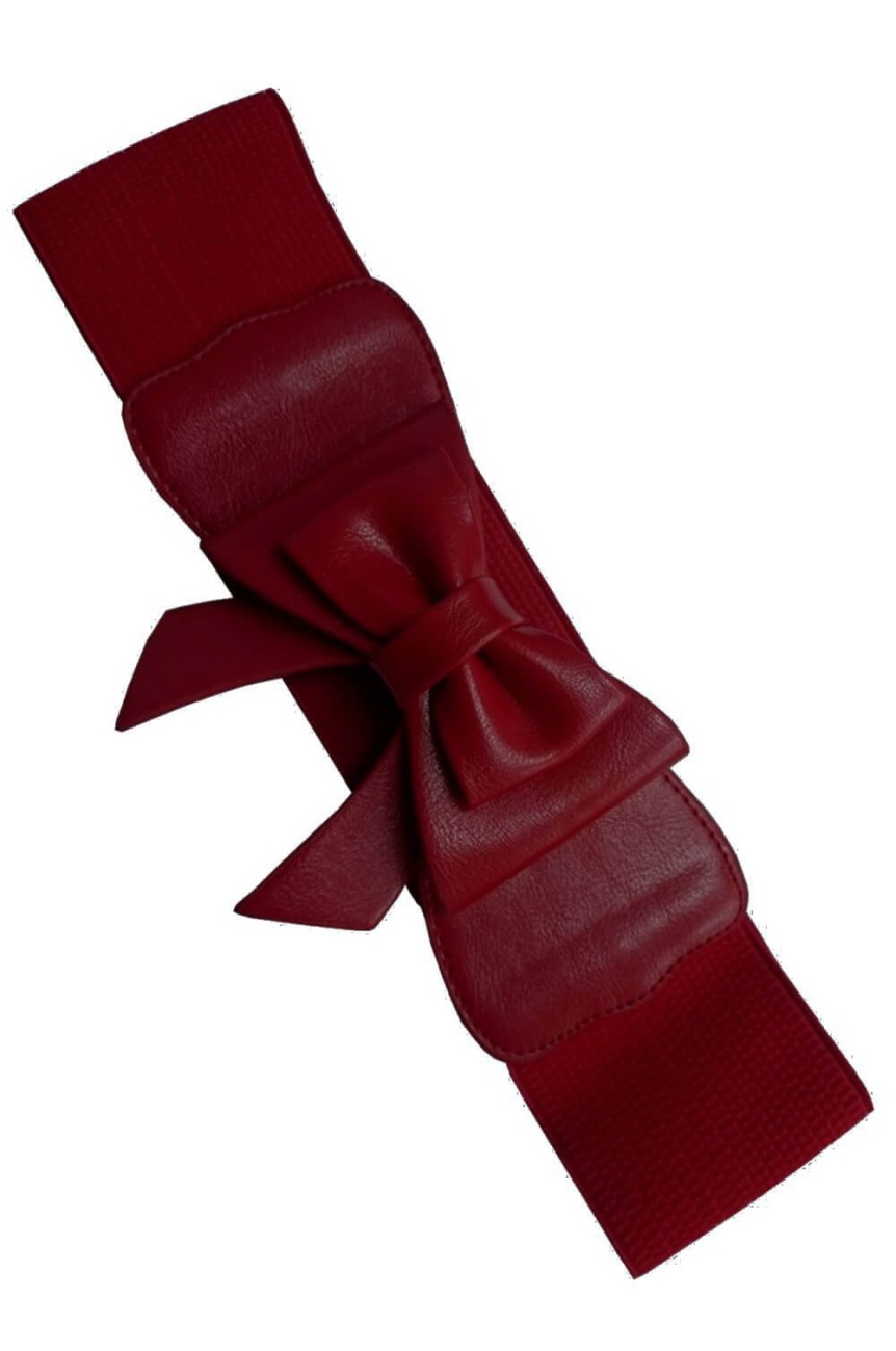 Ceinture vintage noeud Bordeaux
