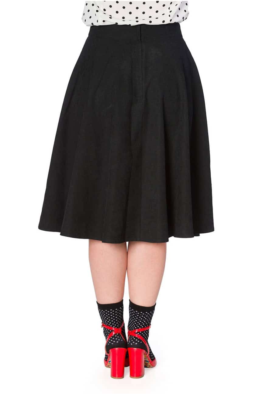 Jupe noire évasée