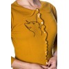 Cardigan moutarde chat