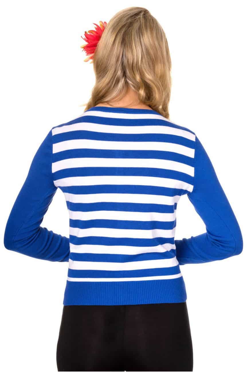 Cardigan Rayé Jobis - Blanc Et Beige - Taille 10 - Occasion Très Bon état - Parfait Printemps/automne