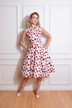 Robe corolle a fleur